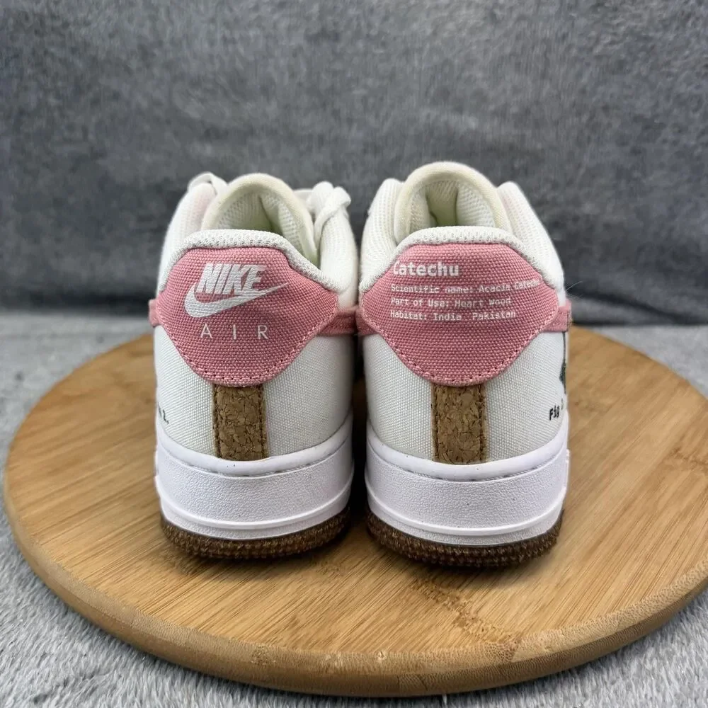 Nike Air Force 1 SE Catechu Shoes Womens Size 7.5 White Pink Sneakers CZ0269-101
